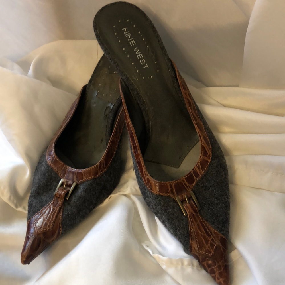 Nine West Kitten Heel Mules